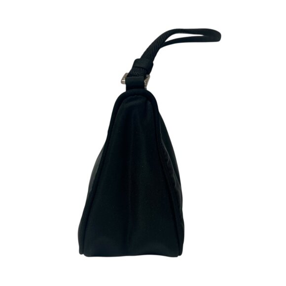 Prada VINTAGE Black Nylon Tessuto Shoulder Bag Mini Zip Pouch - Picture 8 of 15
